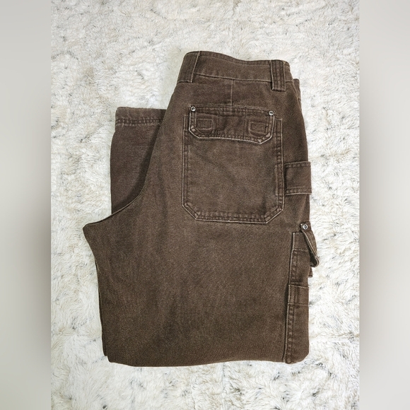 Duluth Trading Men's Brown Cargo Workwear pants Short 38x28 - Picture 11 of 14